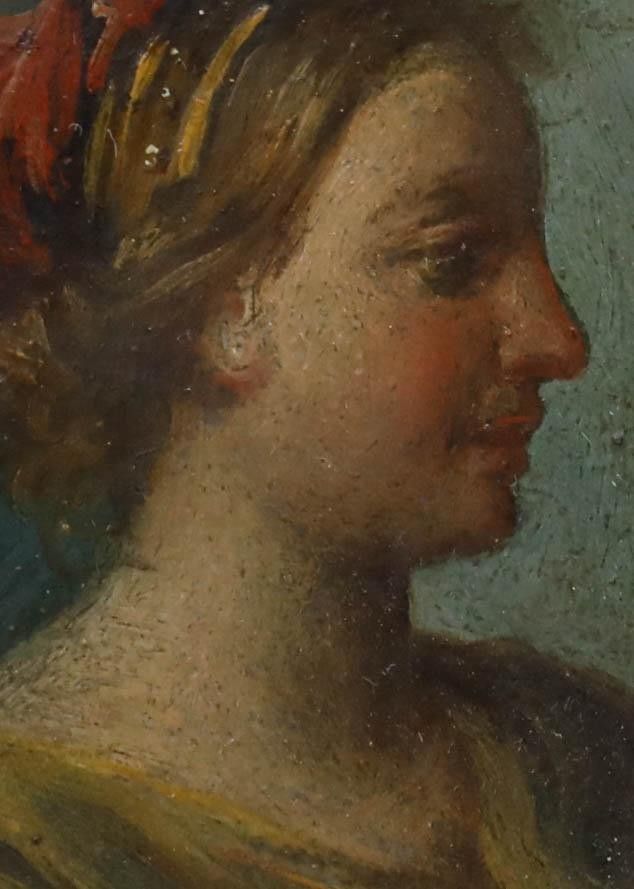 European School 17th Century Oil Portrait Of A Lady With Golden Hair photo furniture