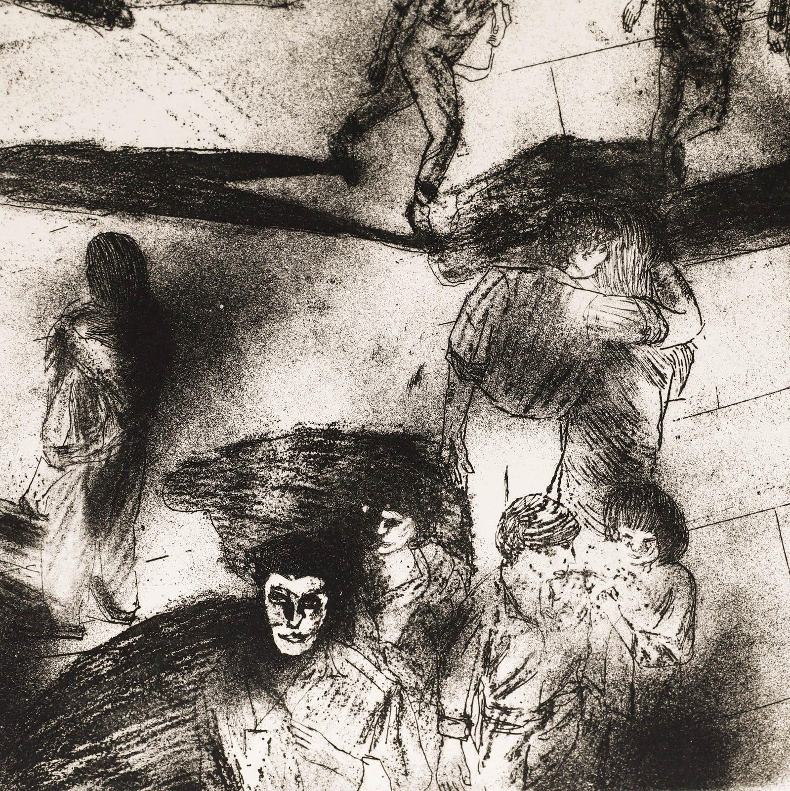 Toni Martina Re (1956 2017) 20th Century Etching, People Watching photo Art