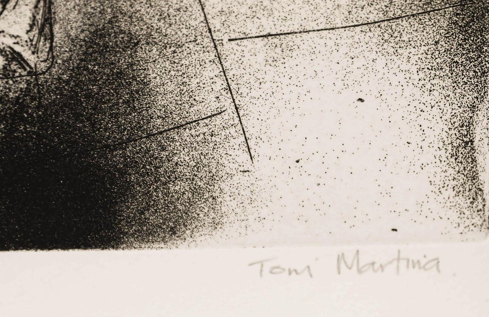Toni Martina Re (1956 2017) 20th Century Etching, People Watching photo vinterior