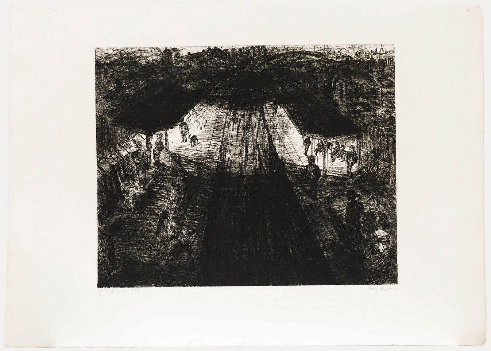 Toni Martina Re (1956 2017) 1987 Etching, Night Station