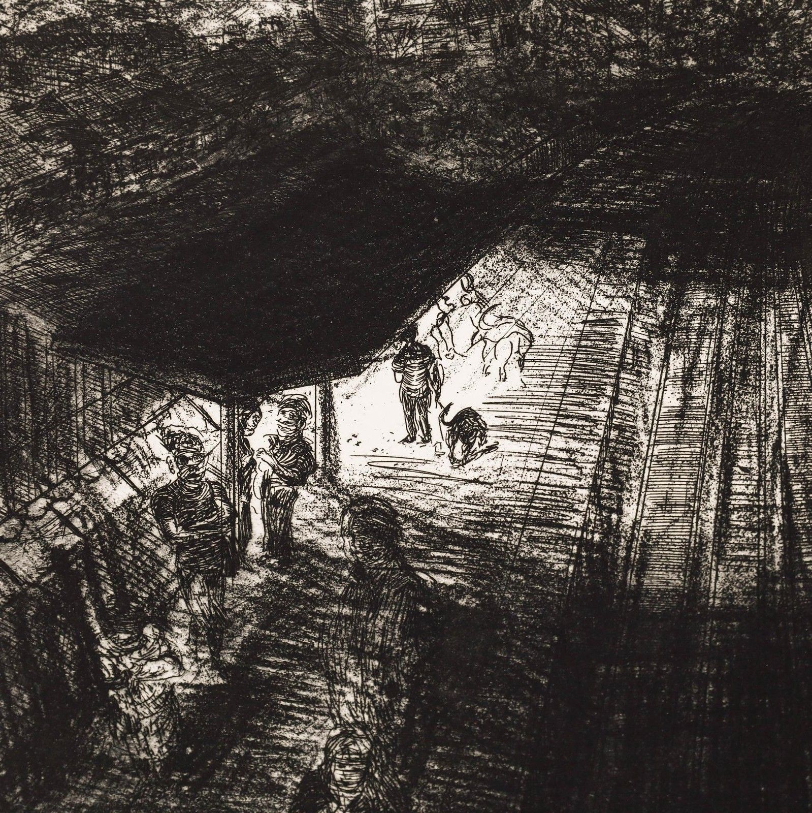 Toni Martina Re (1956 2017) 1987 Etching, Night Station photo Art