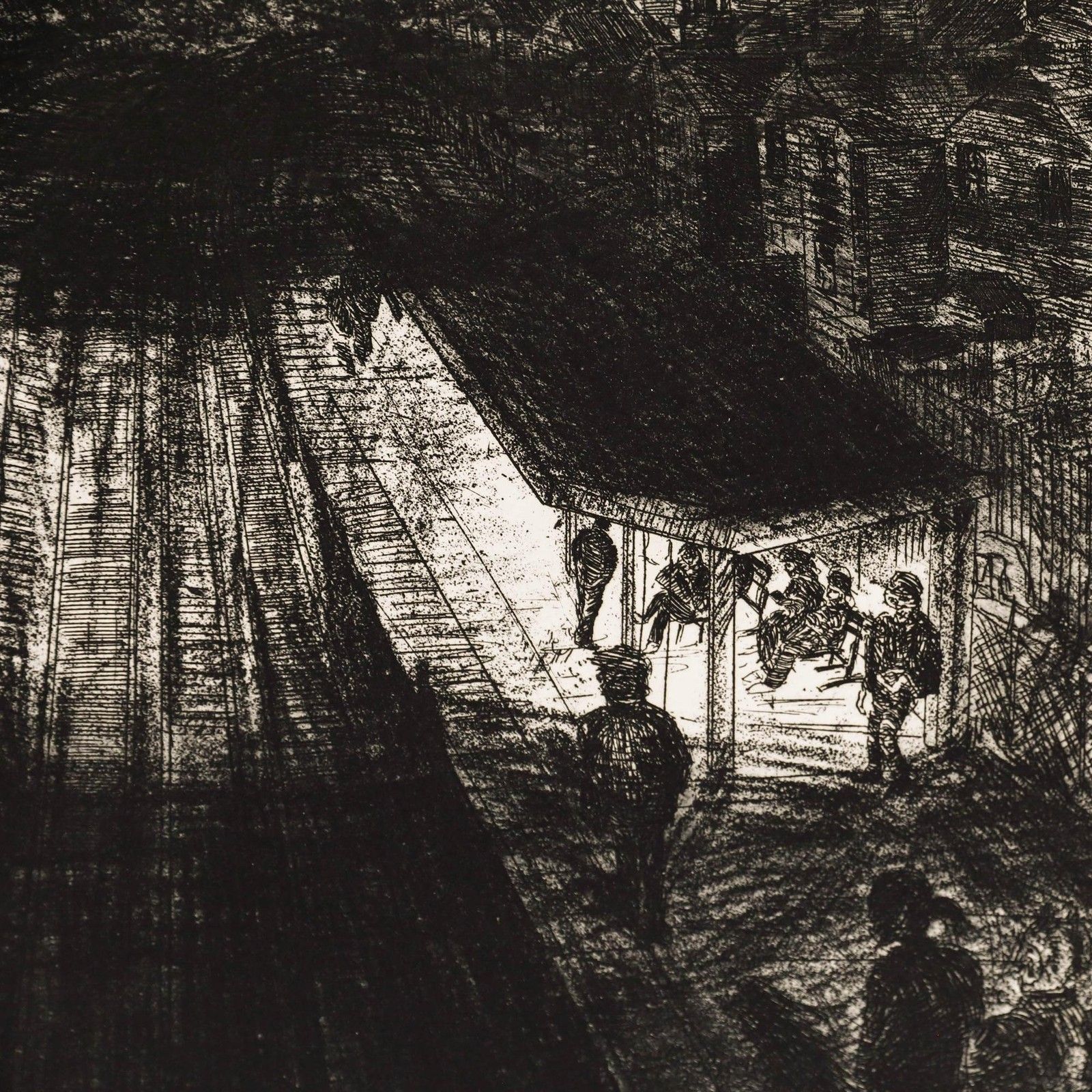 Toni Martina Re (1956 2017) 1987 Etching, Night Station photo 175.0