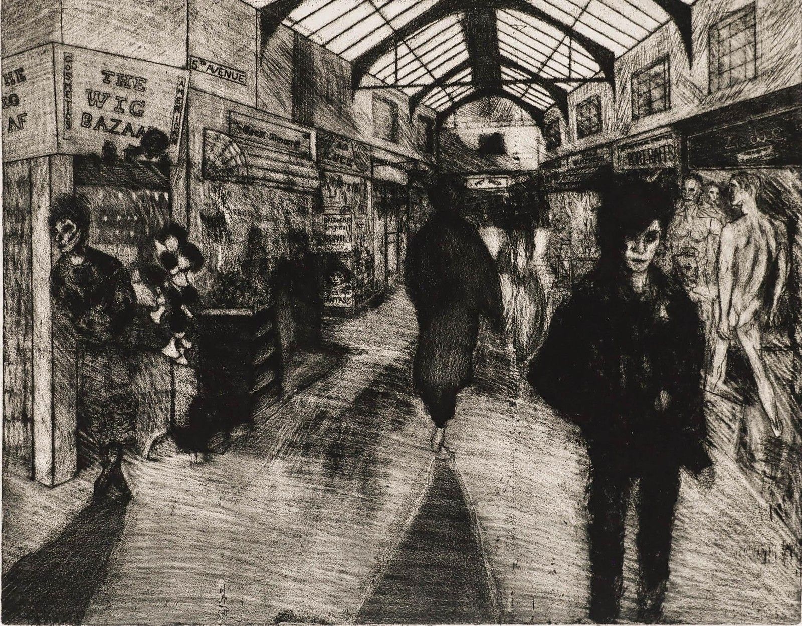 Toni Martina Re (1956 2017) 20th Century Etching, 5th Avenue Brixton photo furniture