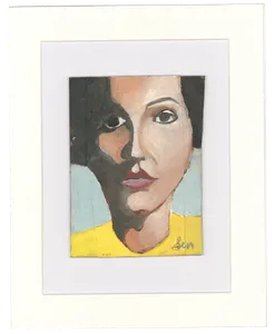 Ben Carrivick Contemporary Oil, Lady In Yellow photo furniture