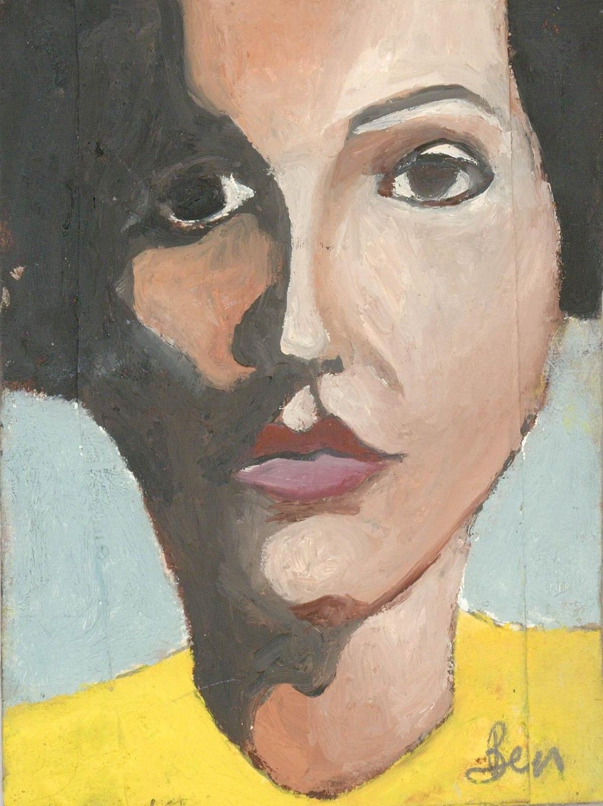 Ben Carrivick Contemporary Oil, Lady In Yellow photo for sale