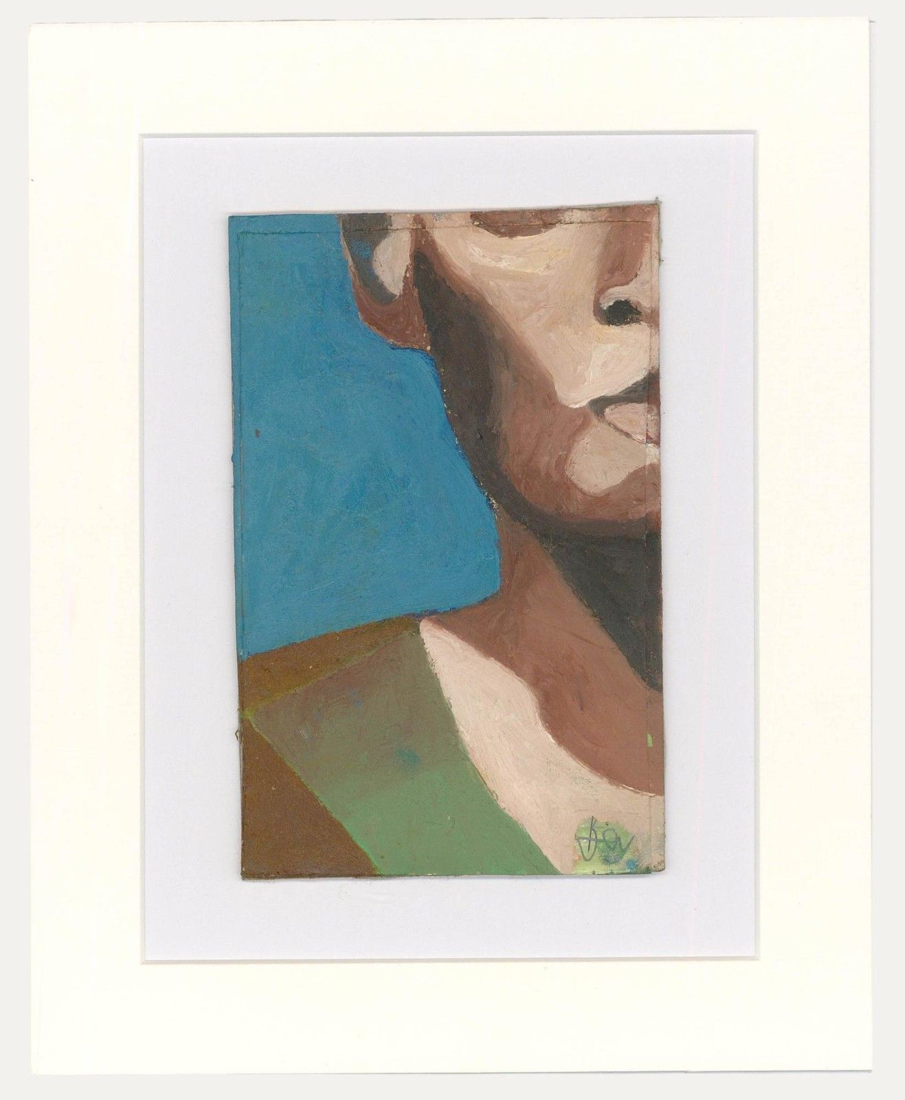 Ben Carrivick Contemporary Oil, Fragment Of A Face