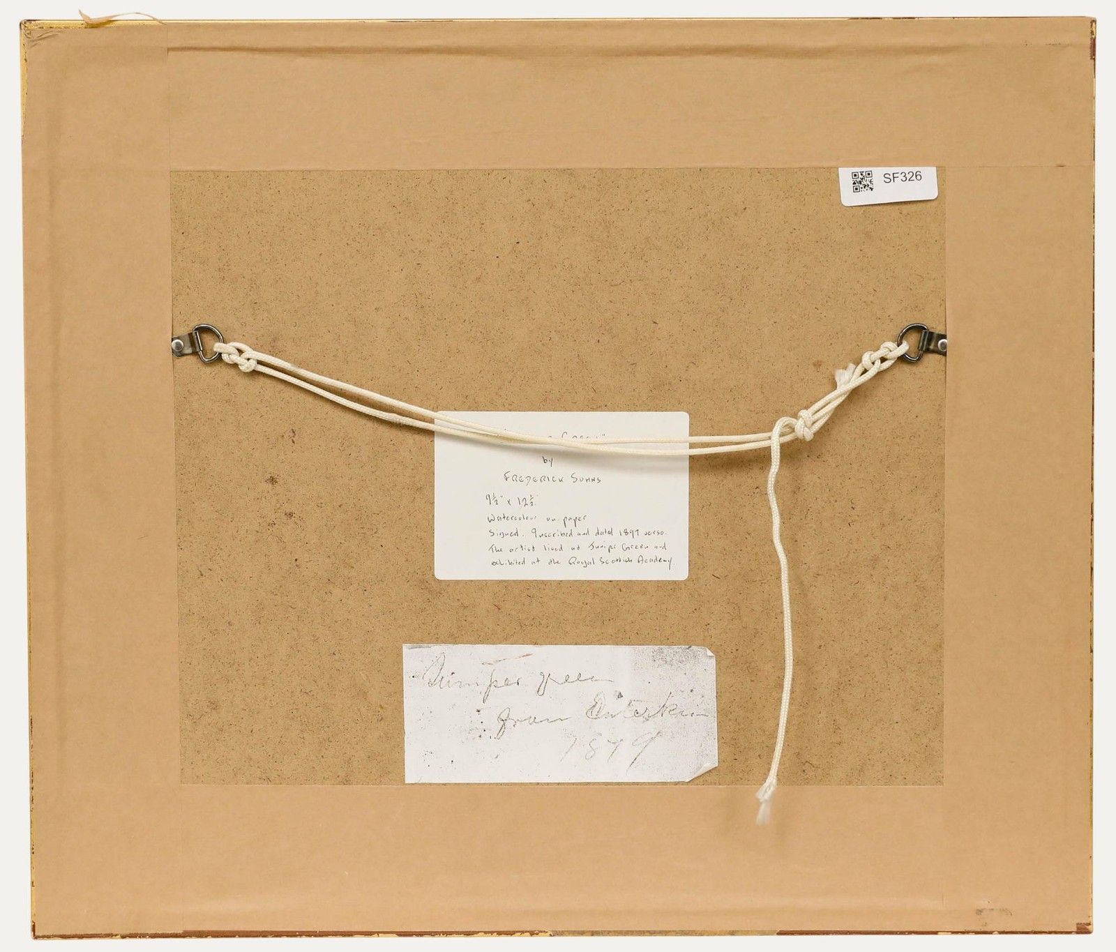 Frederick Sohns (Fl.1880 1901) Late 19th Century Watercolour, Juniper Green photo for sale