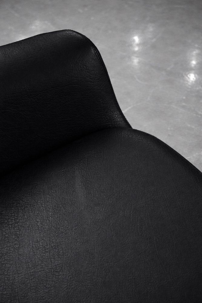 Mid Century Scandinavian Modern Black Swivel Chairs, 1970s, Set Of 2 photo 2012.0
