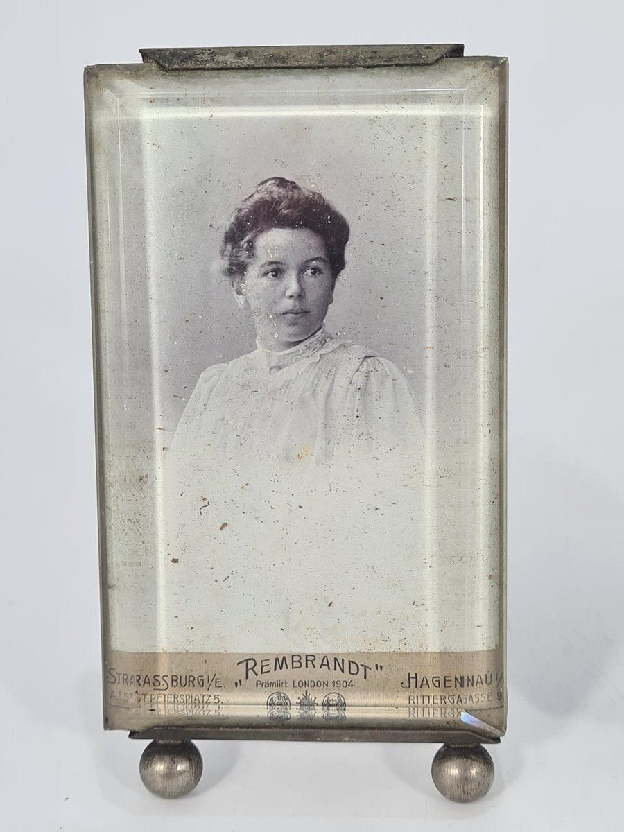 Antique Photo Frames With Beveled Glass, Europe, 1900s, Set Of 2 photo for sale