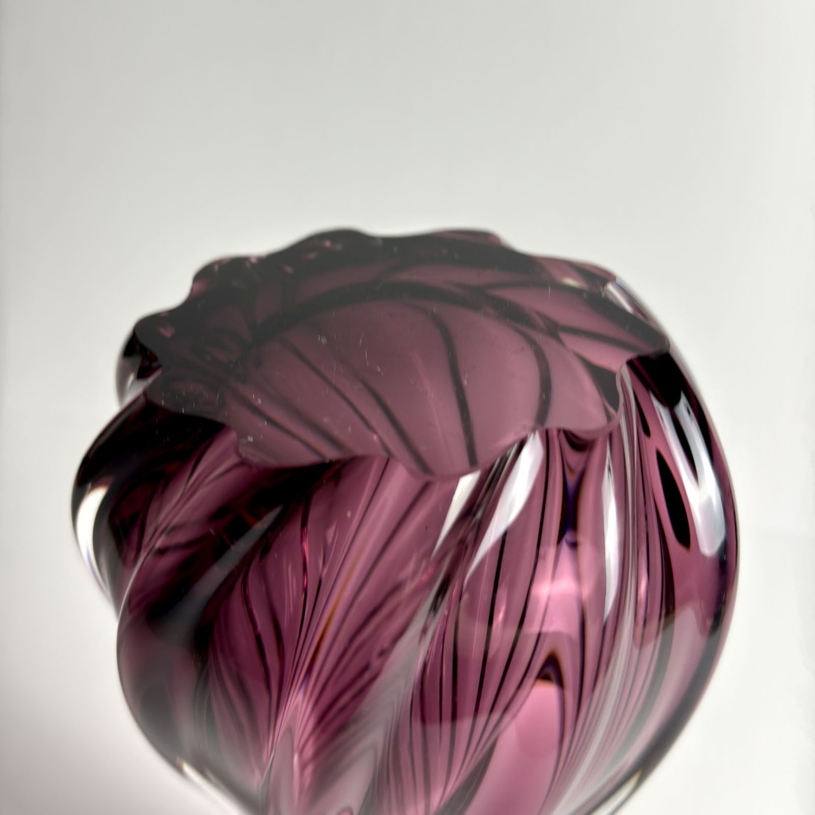 Pink Czech Cased Glass Vase By Josef Hospodka For Chribska, 1970s photo vintage