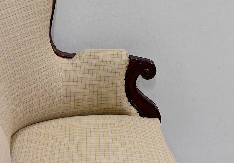Furniture Napoléon III Wing Sofa, 19th Century photo