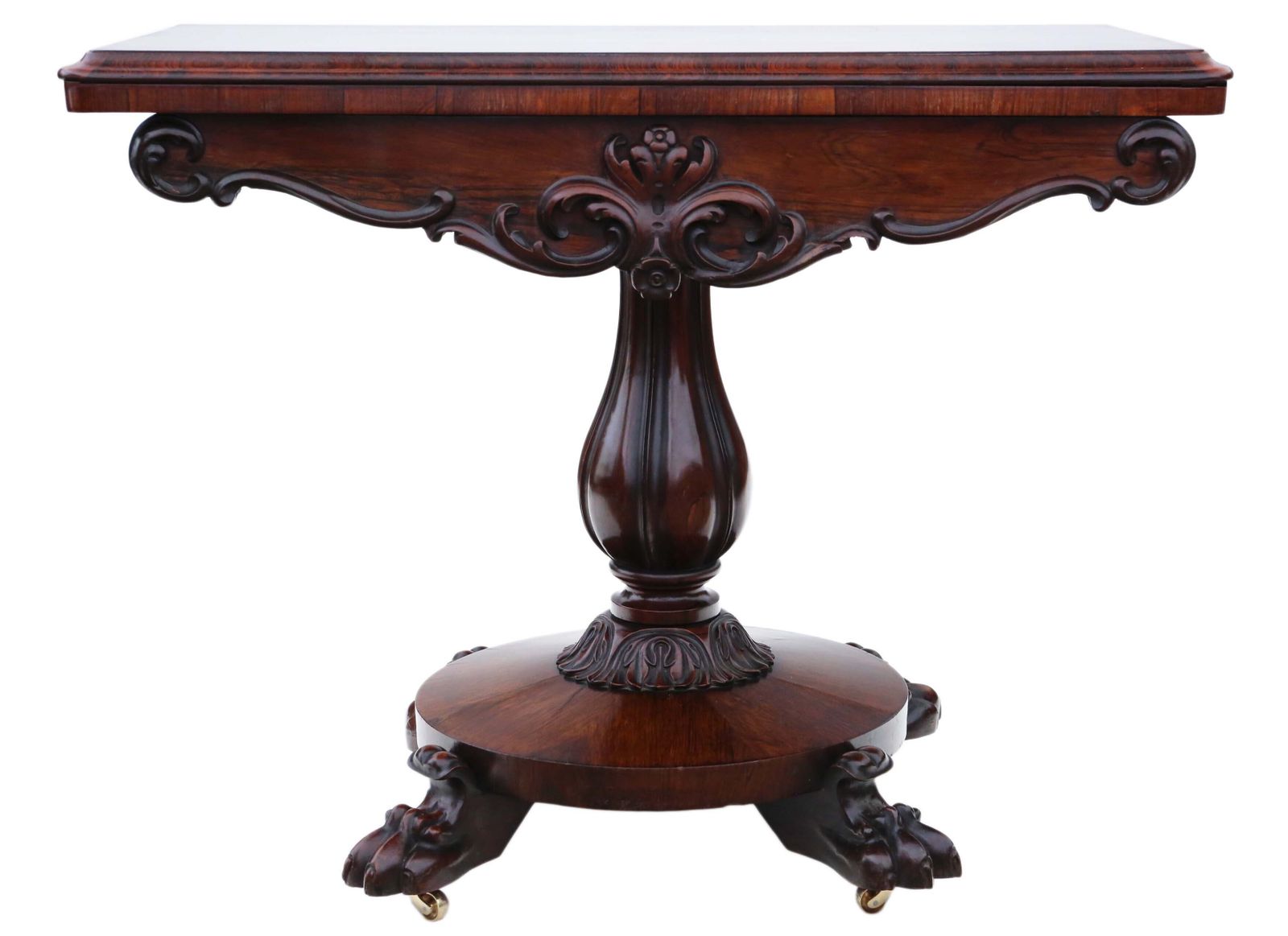 Very Fine Quality Regency Folding Rosewood Card Tea Console Table C1825   19th Century photo 1995.0