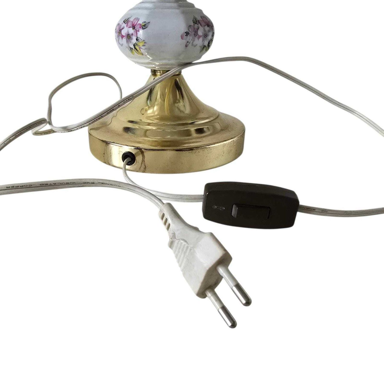 photo for sale Vintage Hollywood Regency Glass Floral Lamp Anthony California Lamp 80s