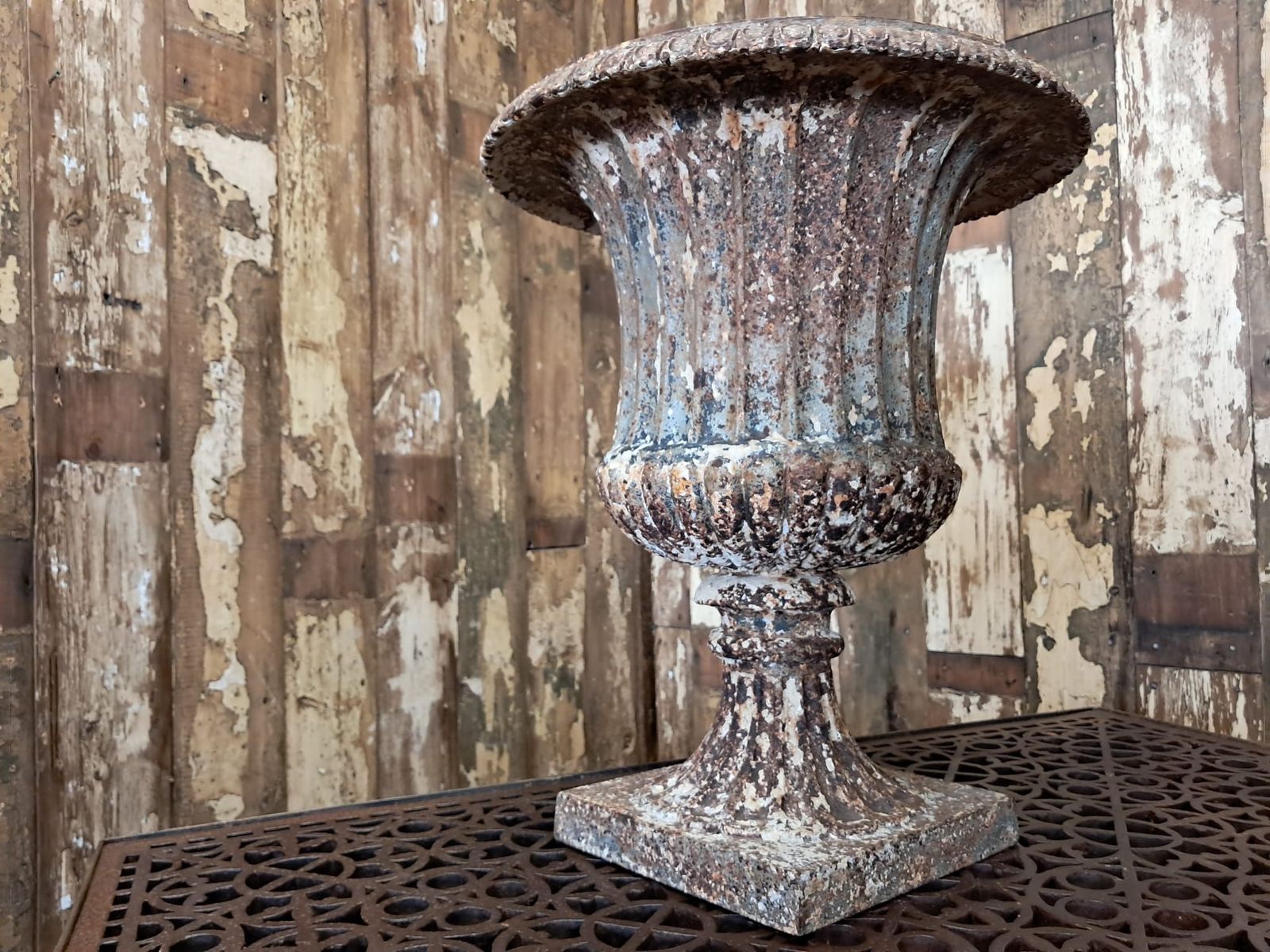 photo for sale 19th Century French Cast Iron Urn