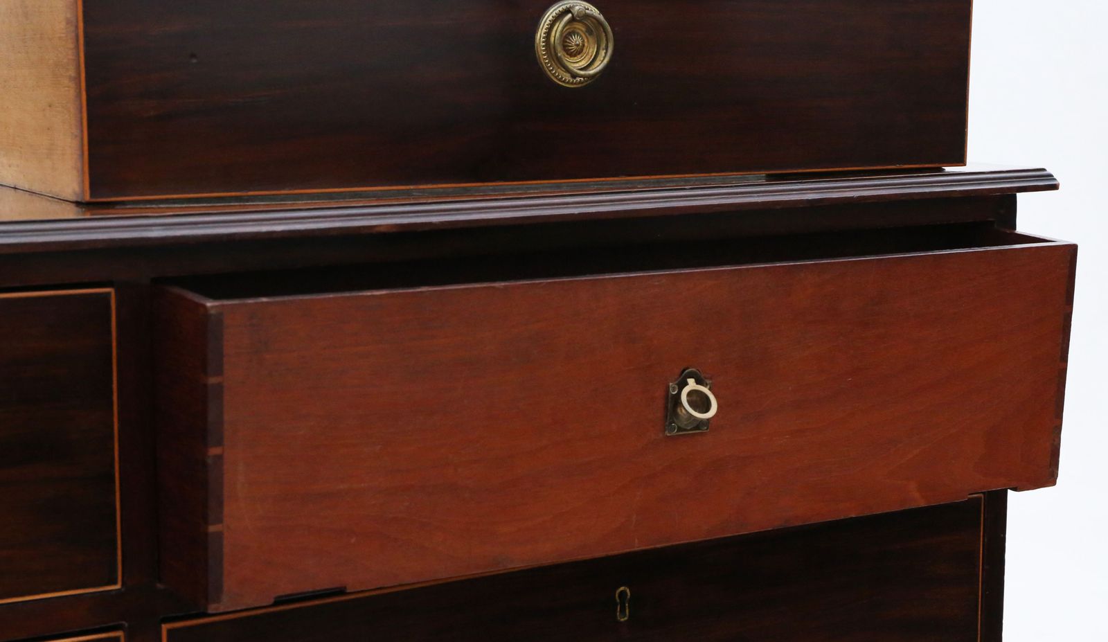 photo furniture Antique Fine Quality 19th Century Inlaid Mahogany Chest Of Drawers   Mawer & Stephenson