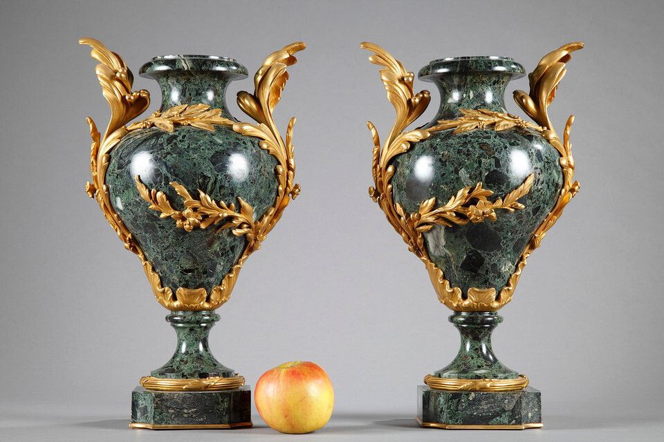 Pair Of Marble And Bronze Vases, Napoleon III photo Home Decor