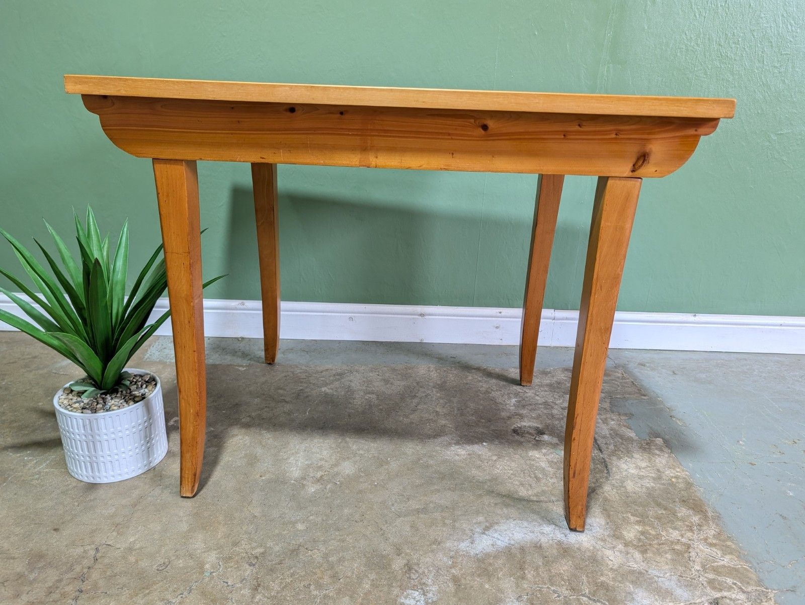 photo vinterior Vintage Wooden Chessboard Table Inlaid Carpenters Piece Bespoke Mid Century