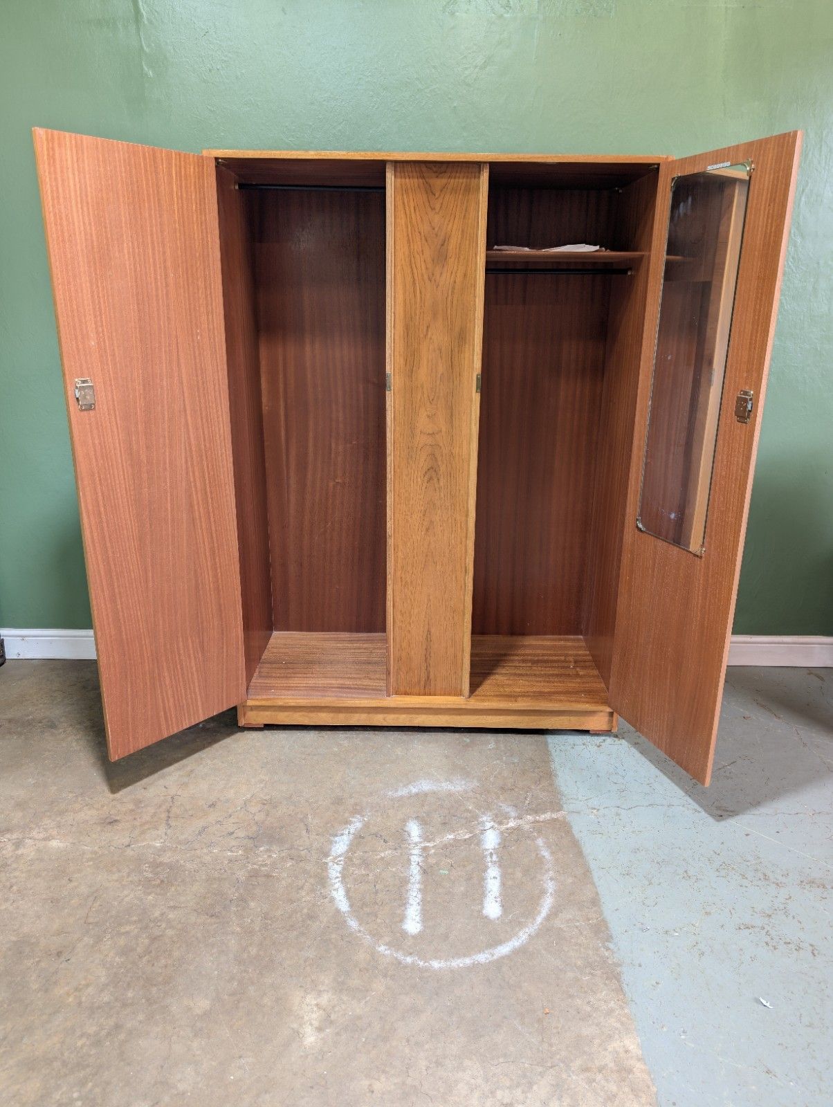 Vintage Uniflex Teak Double Wardrobe Mid Century Modern Uniflex photo buy