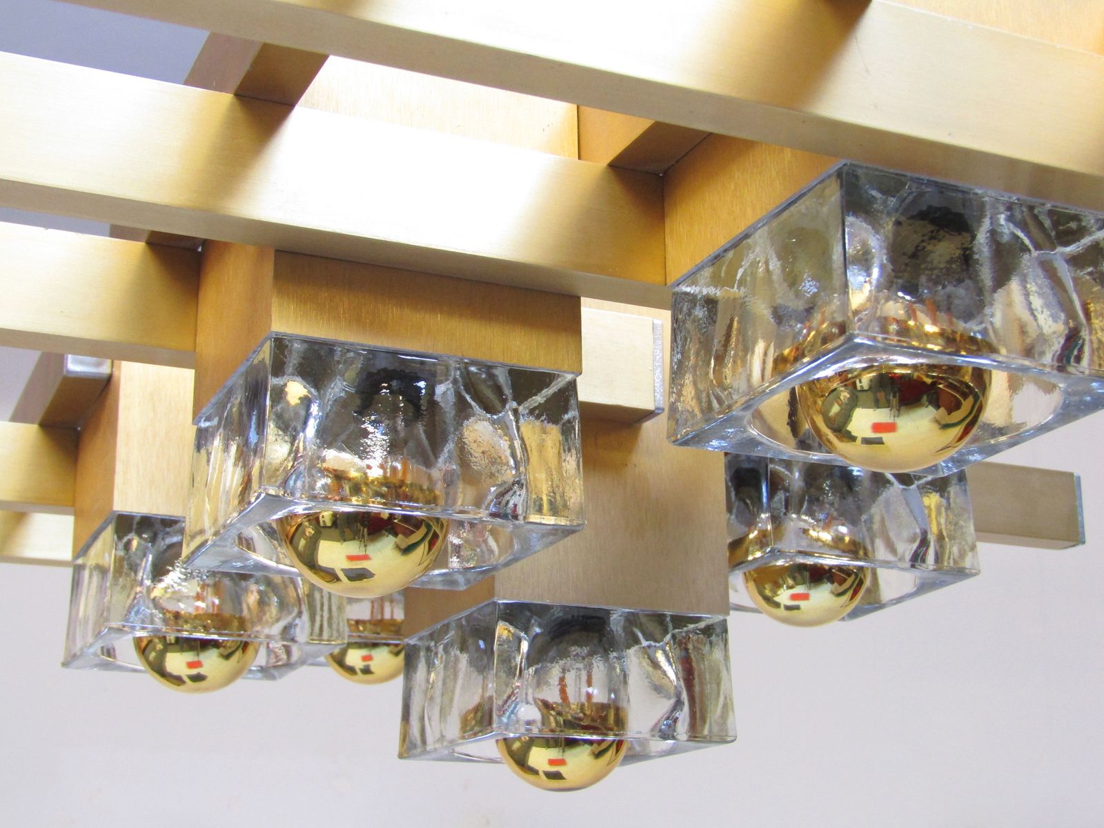 3800.0 Large 1970s Italian Cubic Chandelier Or Wall Fixture By Gaetano Sciolari photo