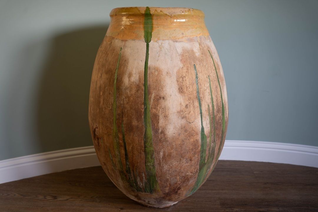 Antique French Biot With Green Dribbles photo for sale