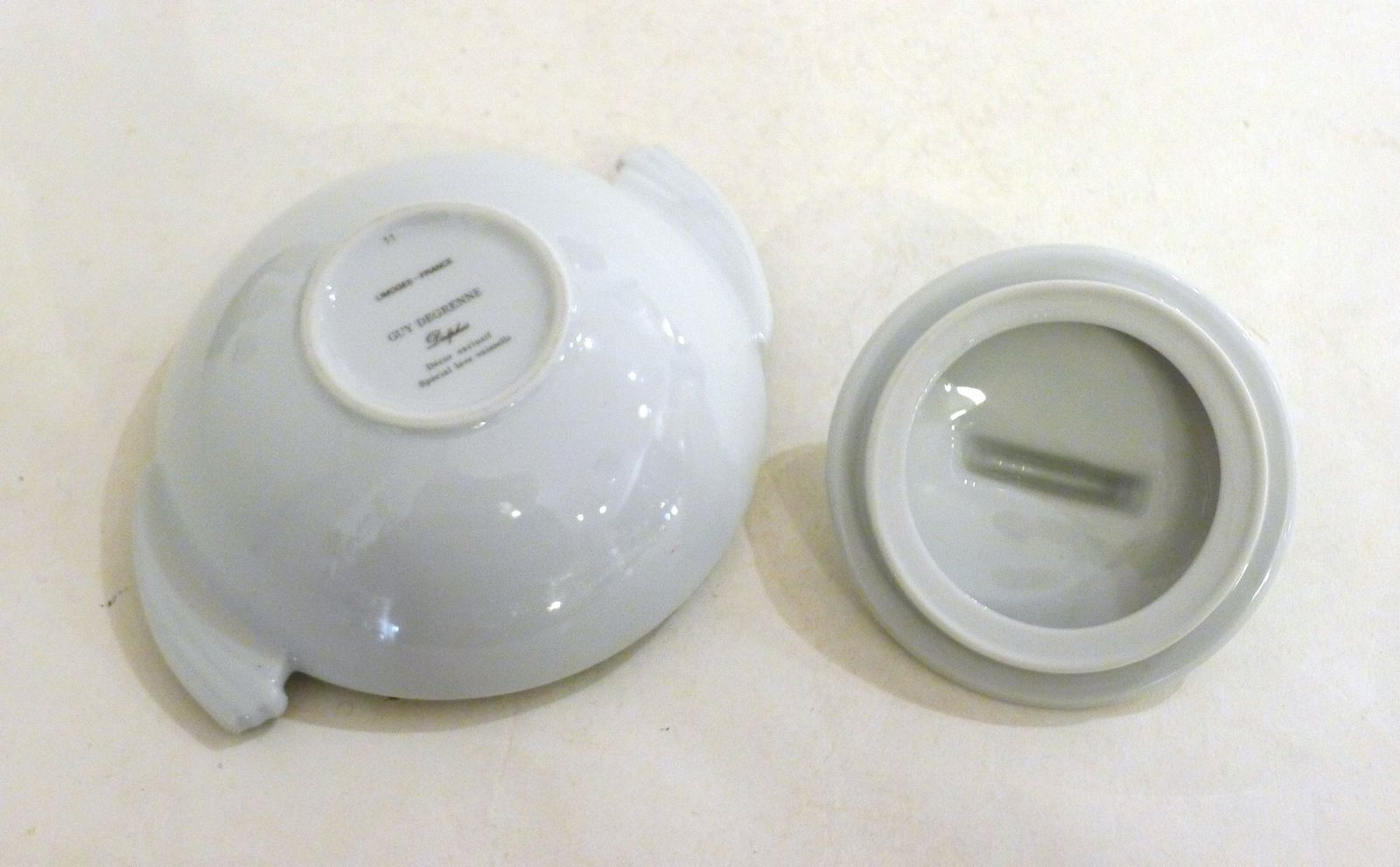 photo furniture Delphes Sugar Bowl In Porcelain By Guy Degrenne For Limoges, France, 1980