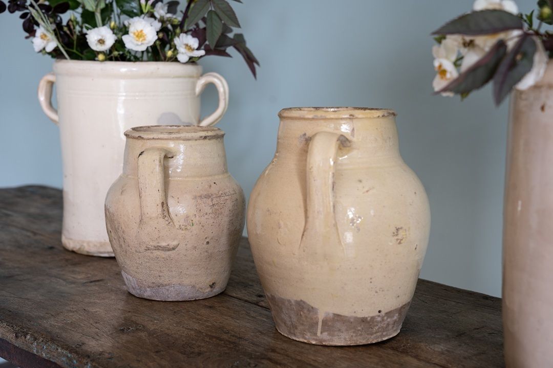 Antique Pair Of Italian Ceramic Vases ‘Tree Of Life’ photo furniture