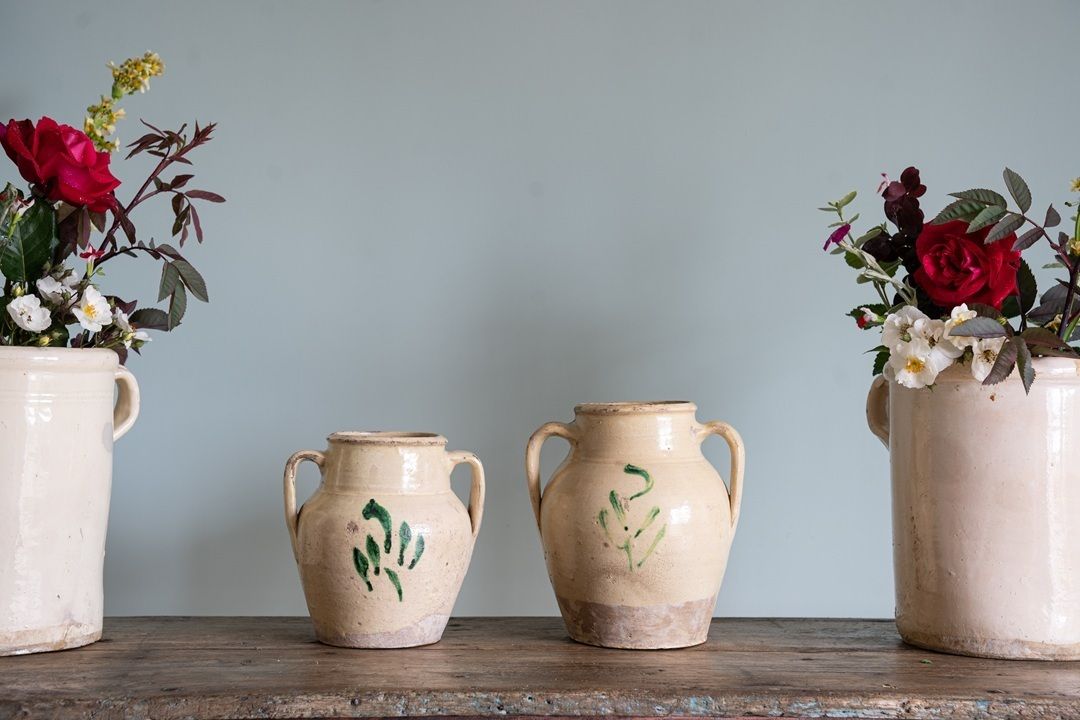 Antique Pair Of Italian Ceramic Vases ‘Tree Of Life’ photo Home Decor