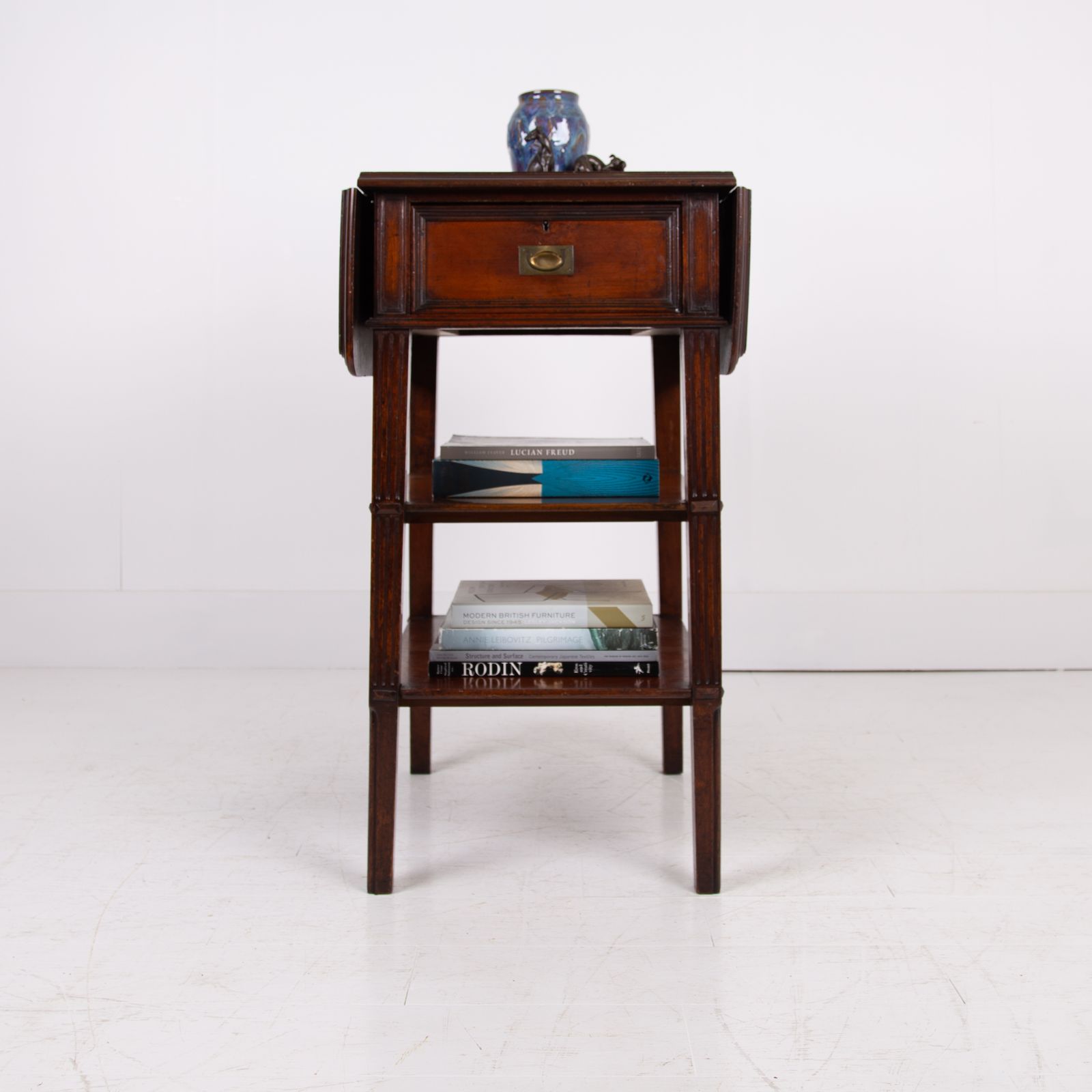 Furniture Victorian Table With Drawer & Drop Leaves C1880 photo