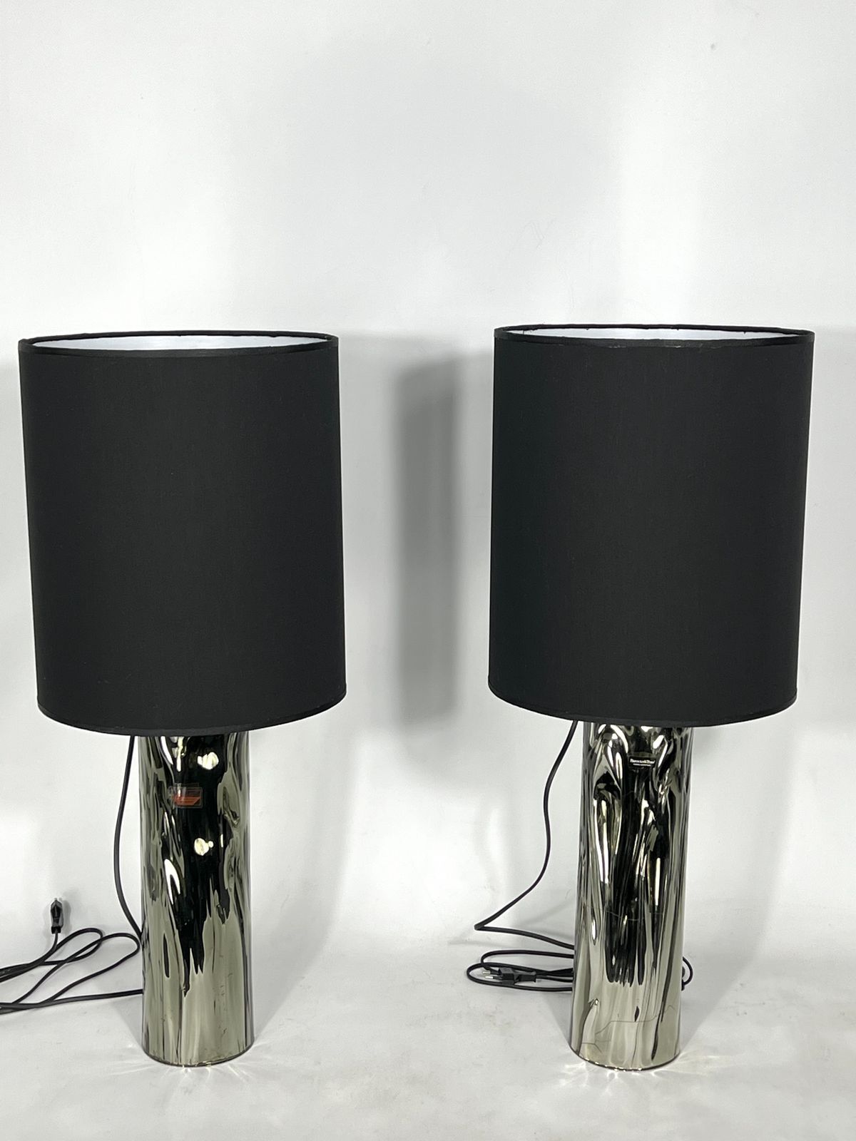 Barovier & Toso, Pair Of Murano Glass Table Lamps From 70s. Labeled photo furniture