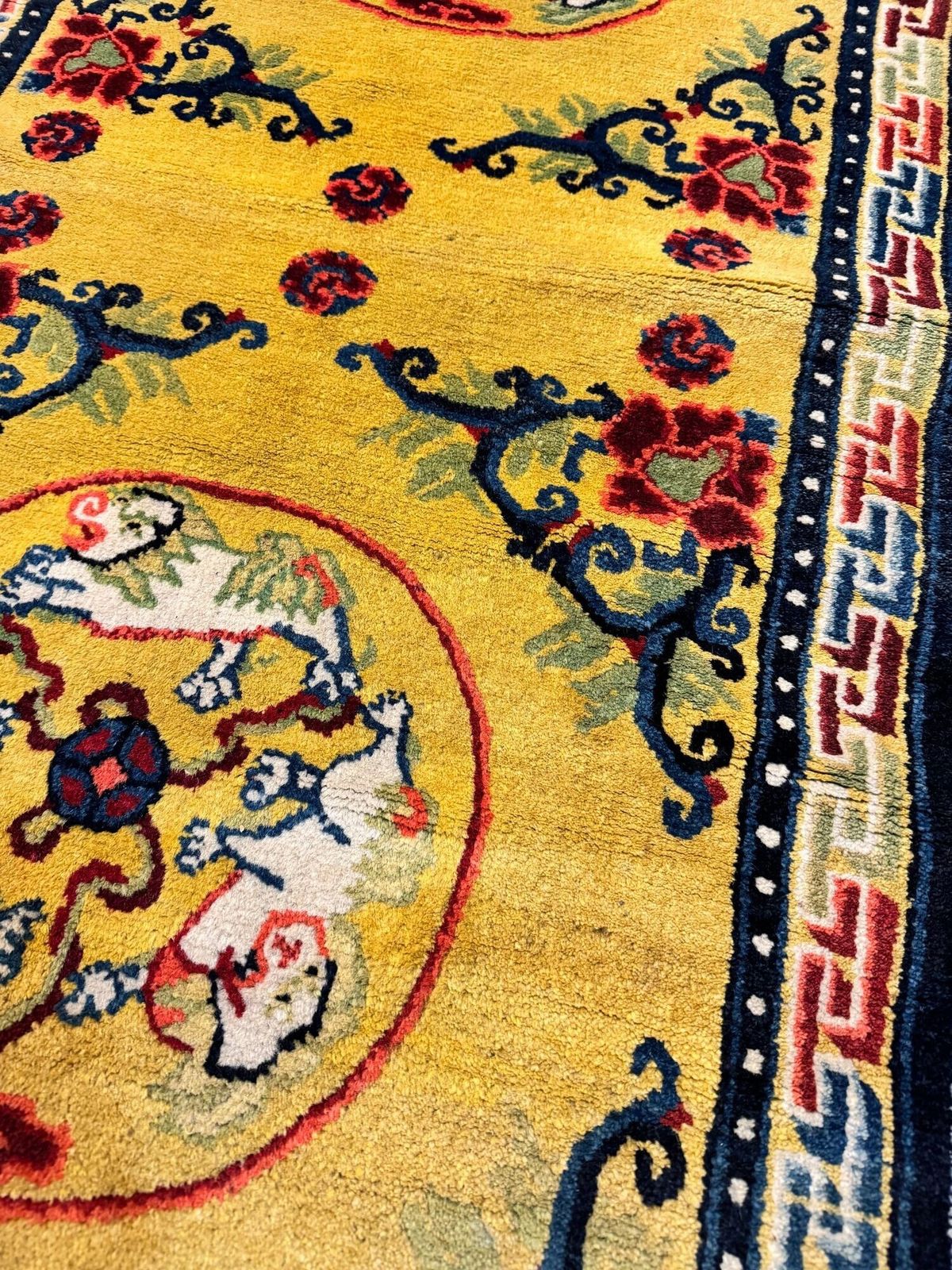 Textiles Antique Chinese Ningxia Rug 1.68m X 0.76m photo