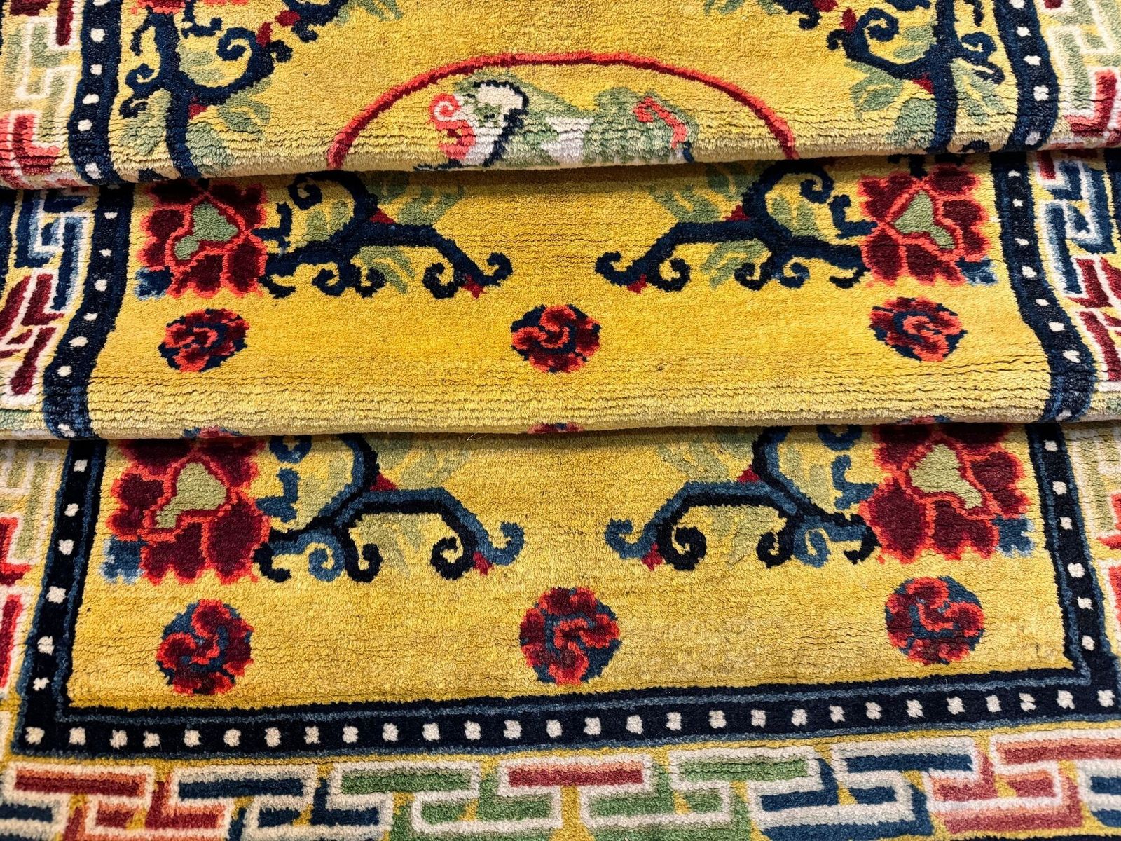 photo vinterior Antique Chinese Ningxia Rug 1.68m X 0.76m