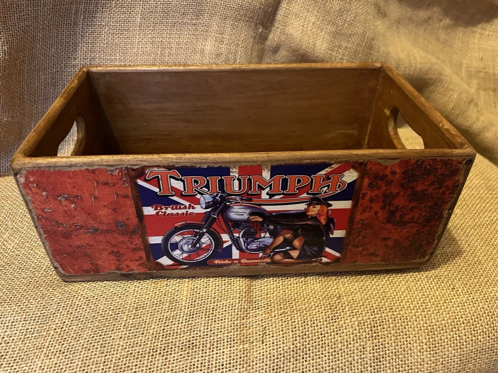 Set Of Five Motorcycle Storage Box Crate Made From Reclaimed Timber Sizes Vary photo vintage