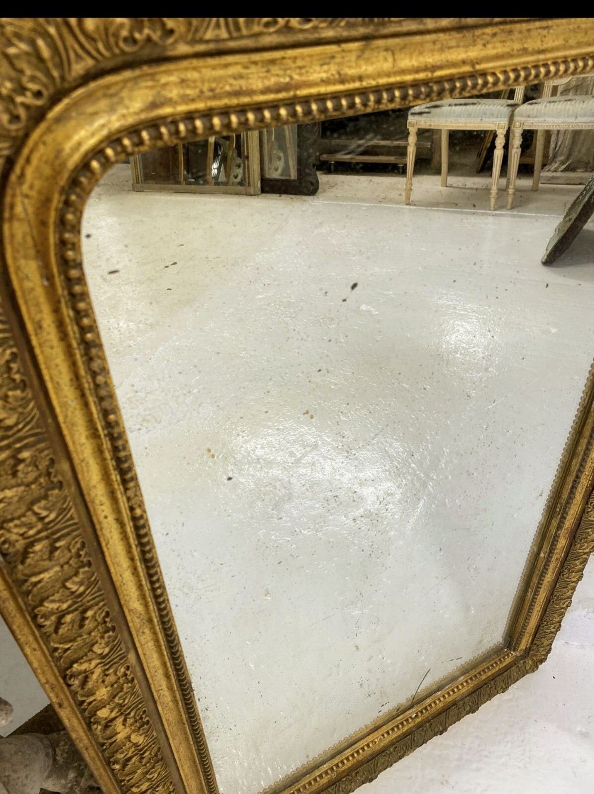 French Louis Phillipe Style Guilded Antique Mirror Delivery Available 0011. photo 595.0