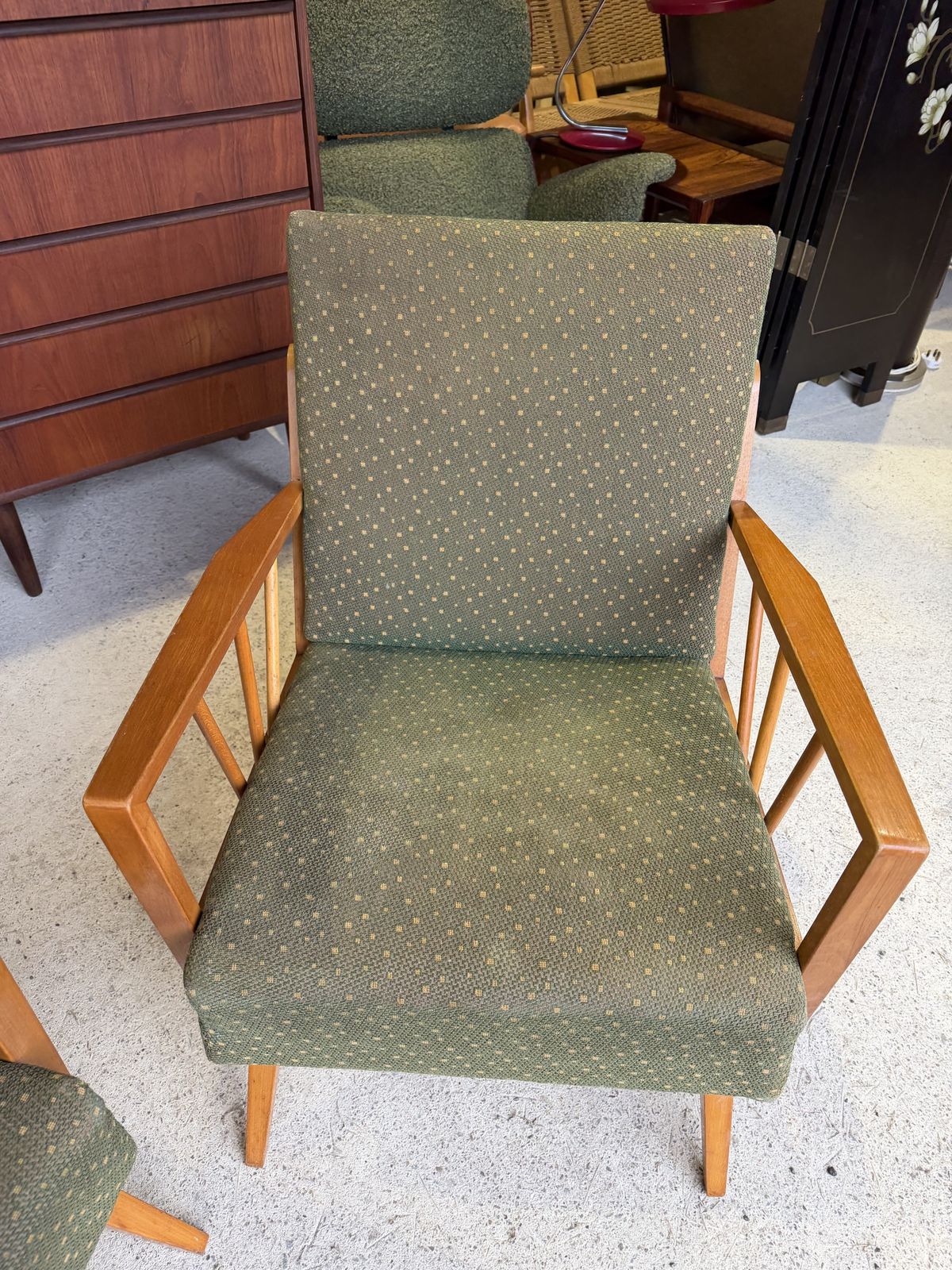 Furniture Mid Century Danish Style Armchairs, Set Of 2 Vintage Retro photo