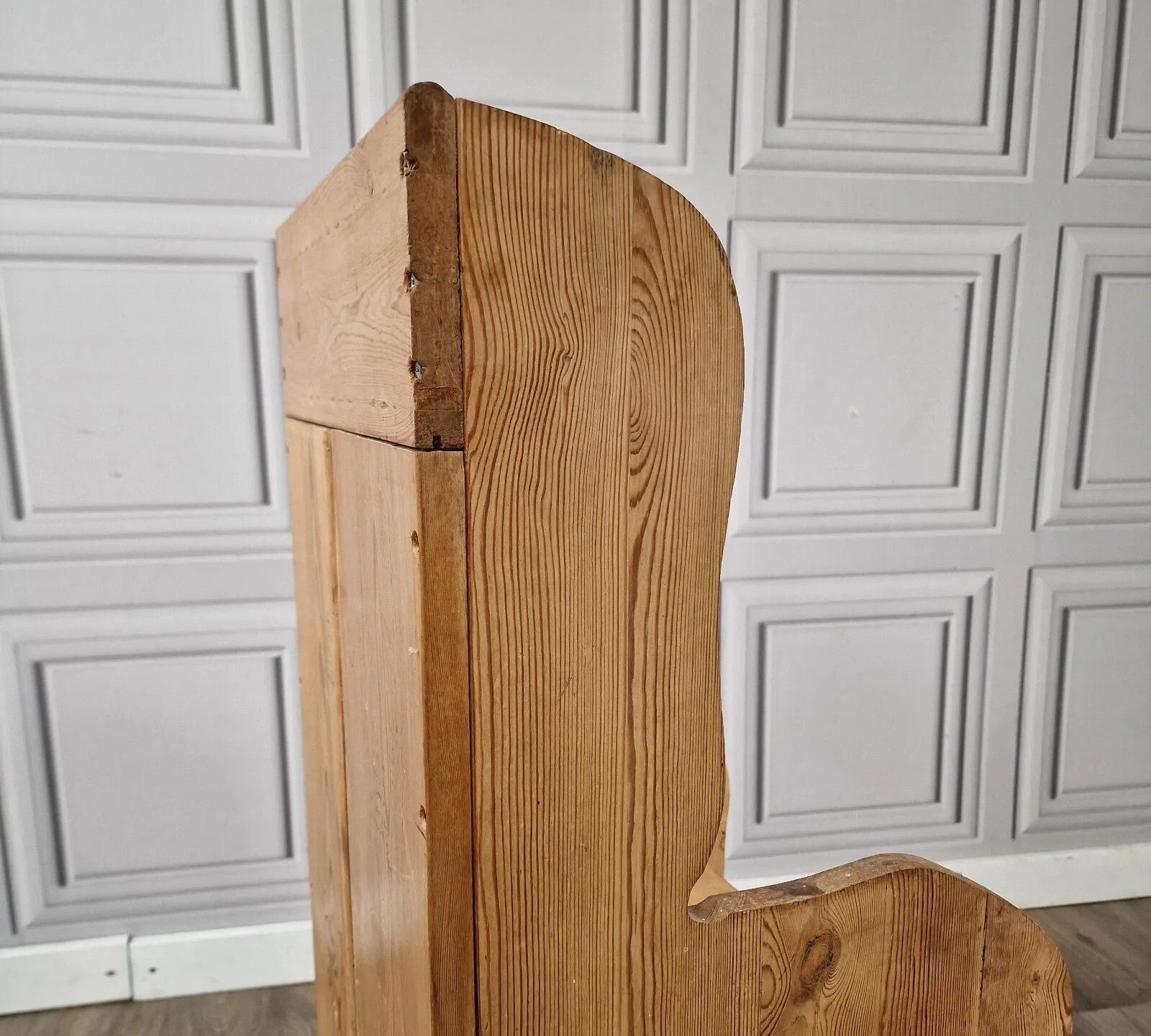 photo buy Vintage Shoe Seat Chair Pew Settle Under Storage Hall Country Solid Pine