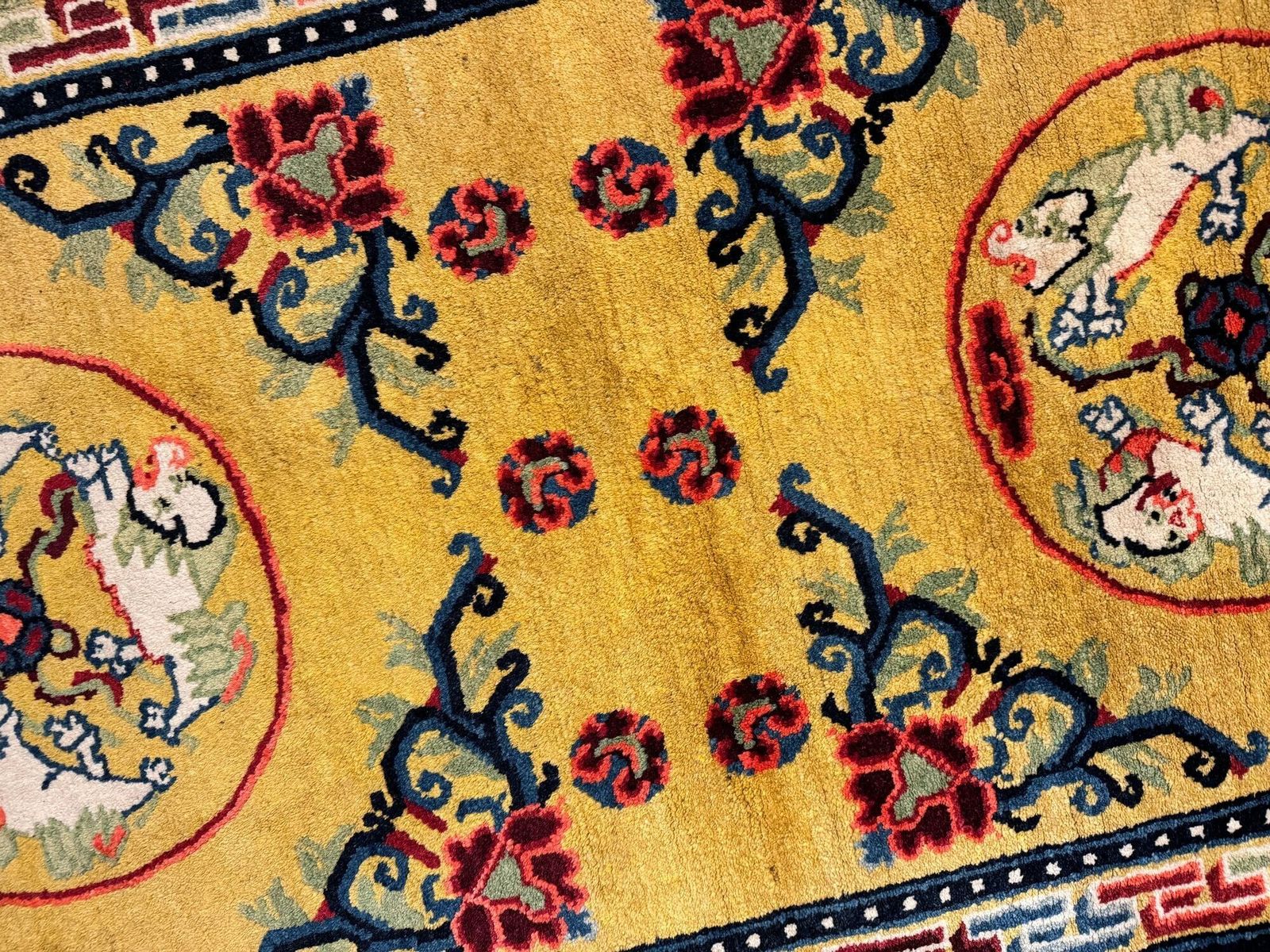 Textiles Antique Chinese Ningxia Rug 1.50m X 0.76m photo