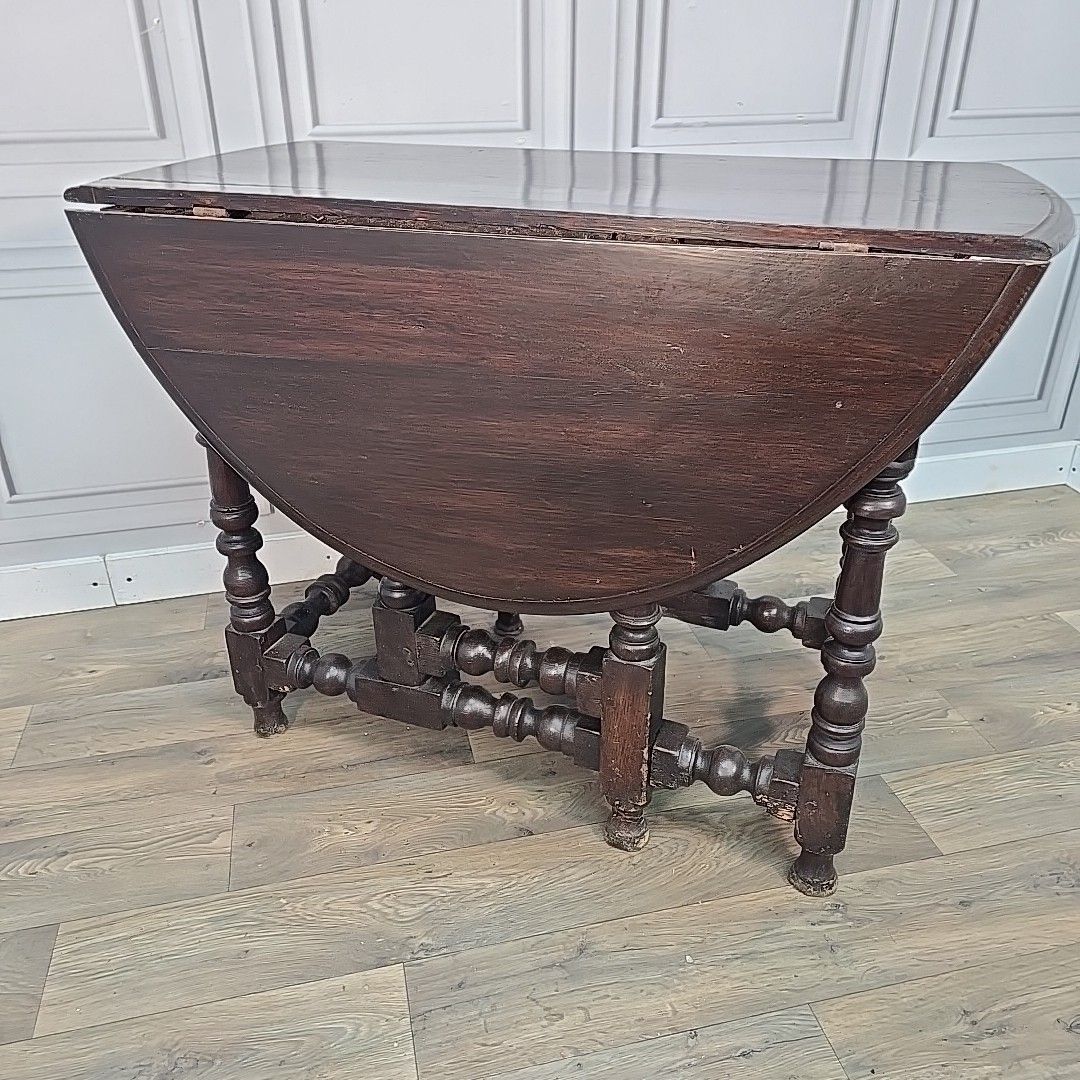 photo furniture Antique Drop Leaf Table Solid Oak Gate Leg Drawer Victorian – Rustic Farmhouse