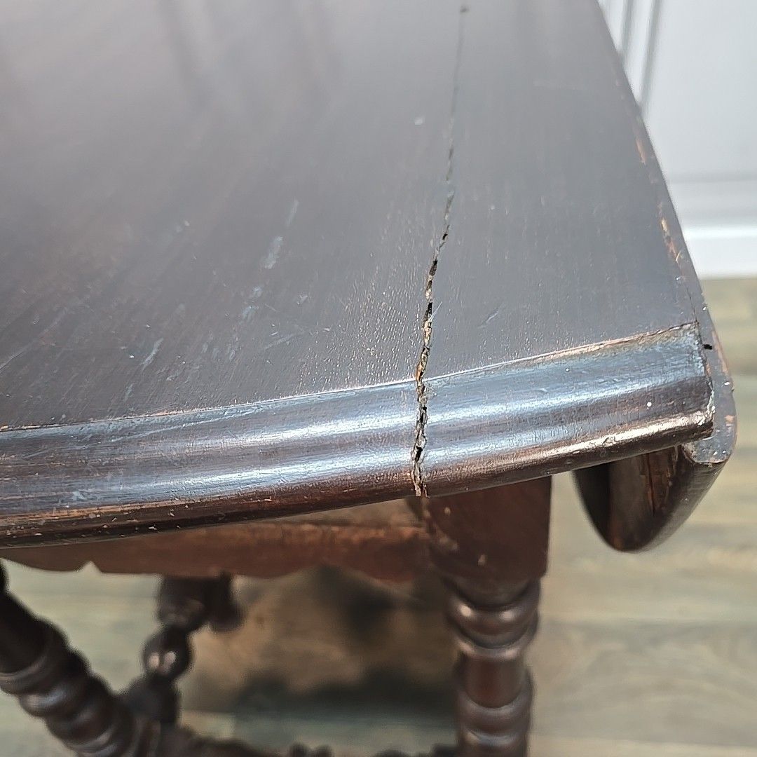 330.0 Antique Drop Leaf Table Solid Oak Gate Leg Drawer Victorian – Rustic Farmhouse photo