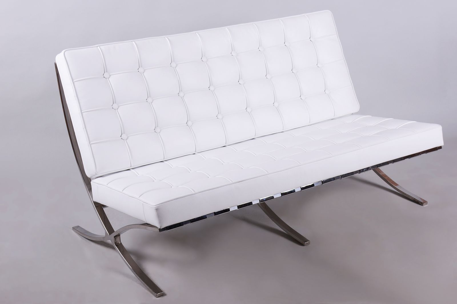 Restored Bauhaus Sofa Barcelona, By L.M. Van Der Rohe For Knoll Inc., USA, 1960s