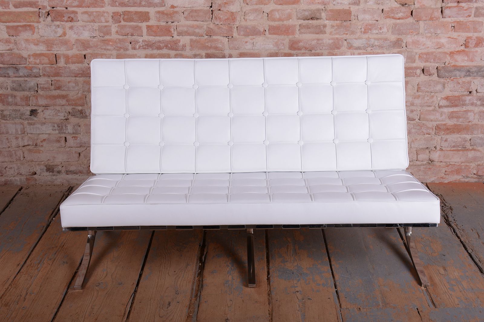 Restored Bauhaus Sofa Barcelona, By L.M. Van Der Rohe For Knoll Inc., USA, 1960s photo for sale