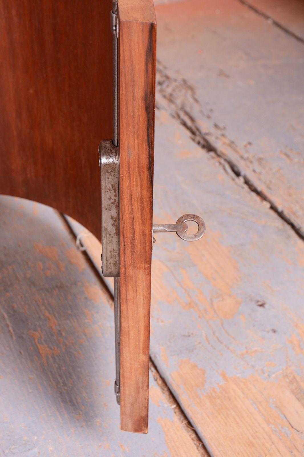 photo furniture Restored Art Deco Buffet, Walnut, Chrome, Steel, Revived Polish, Czech, 1920s