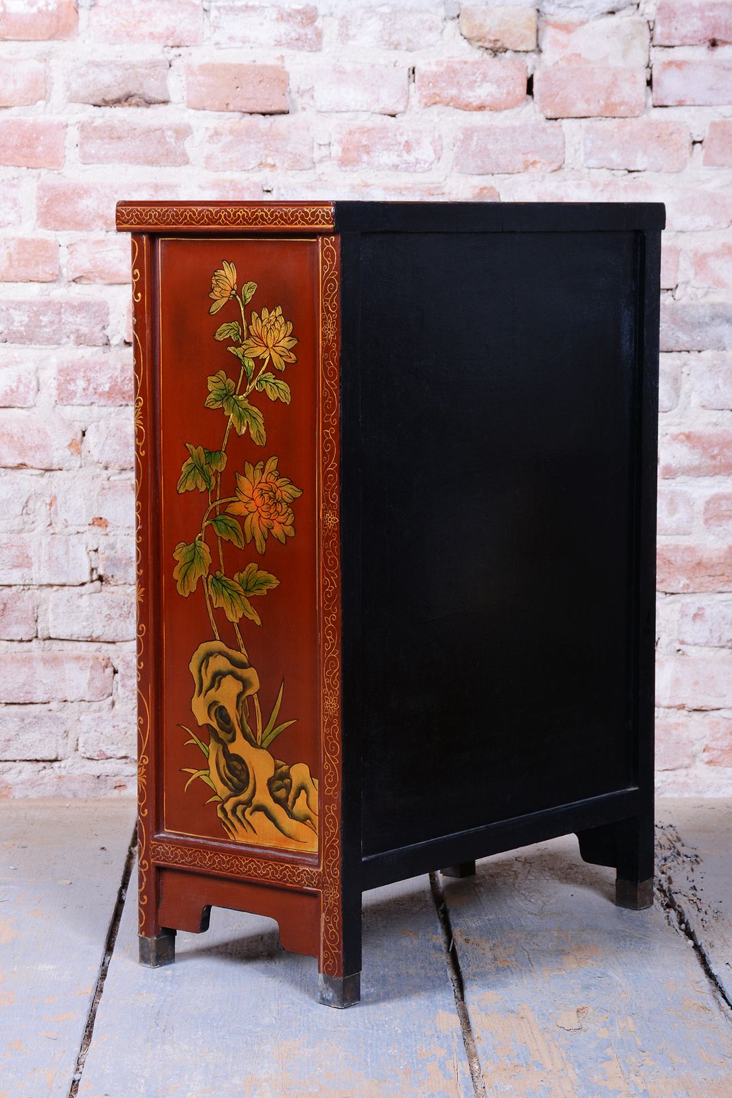 photo furniture Original Asian Style Small Cabinet, Wood, Lacquer, Paint, China, 1850s