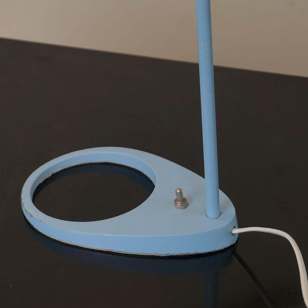 Lighting Blue Aj Table Lamp By Arne Jacobsen For Louis Poulsen Denmark photo