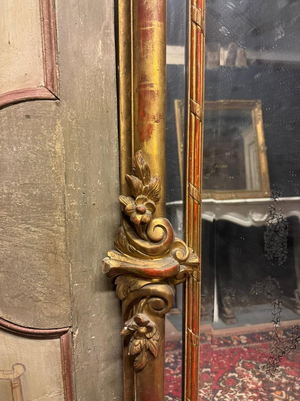 Impressive Carved And Gilded Wooden Mirror Cabinet, Italy photo buy