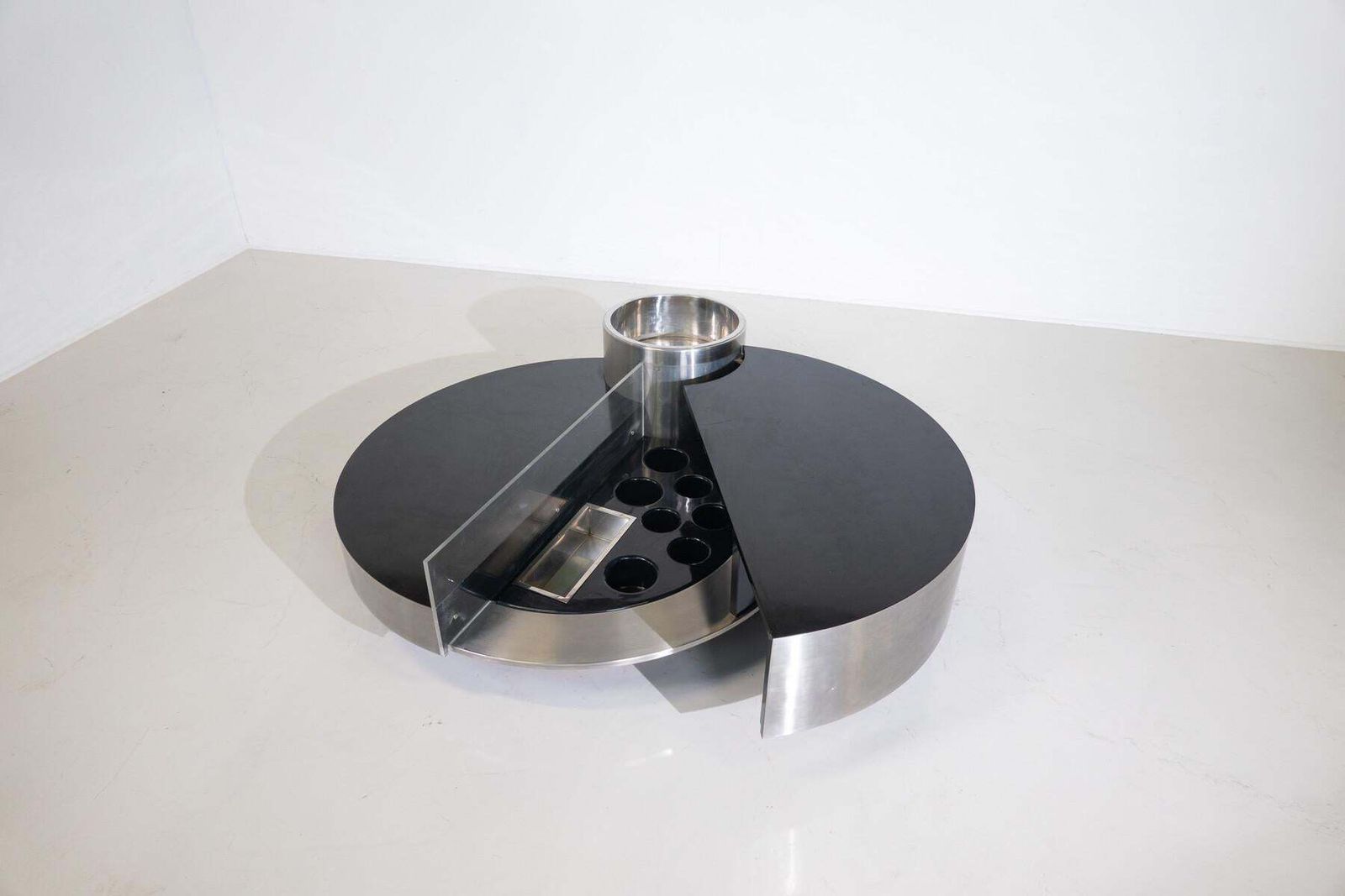 photo buy Coffee Table Dry Bar Stainless Steel By Massimo Papiri For Sabot, Italy, 1970s
