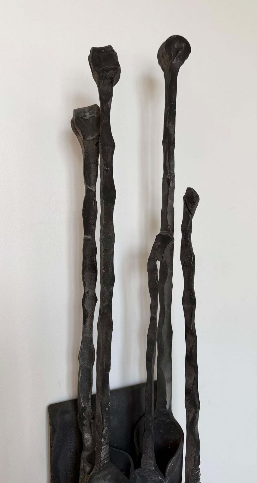 Pair Of Wrought Iron And Glass Sconces By Pozzebon. Italy, 1970s photo Lighting