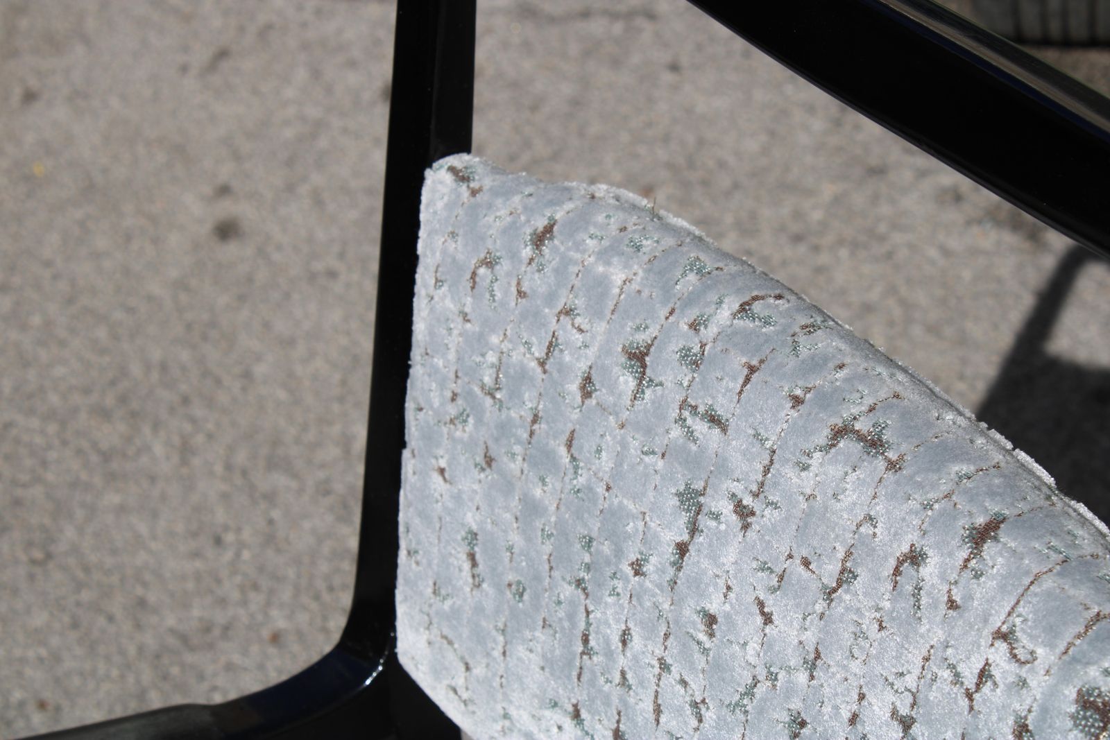 Black Wood And Fabric Desk Chair Italy Vittorio Dassi Gio Ponti Style photo vinterior