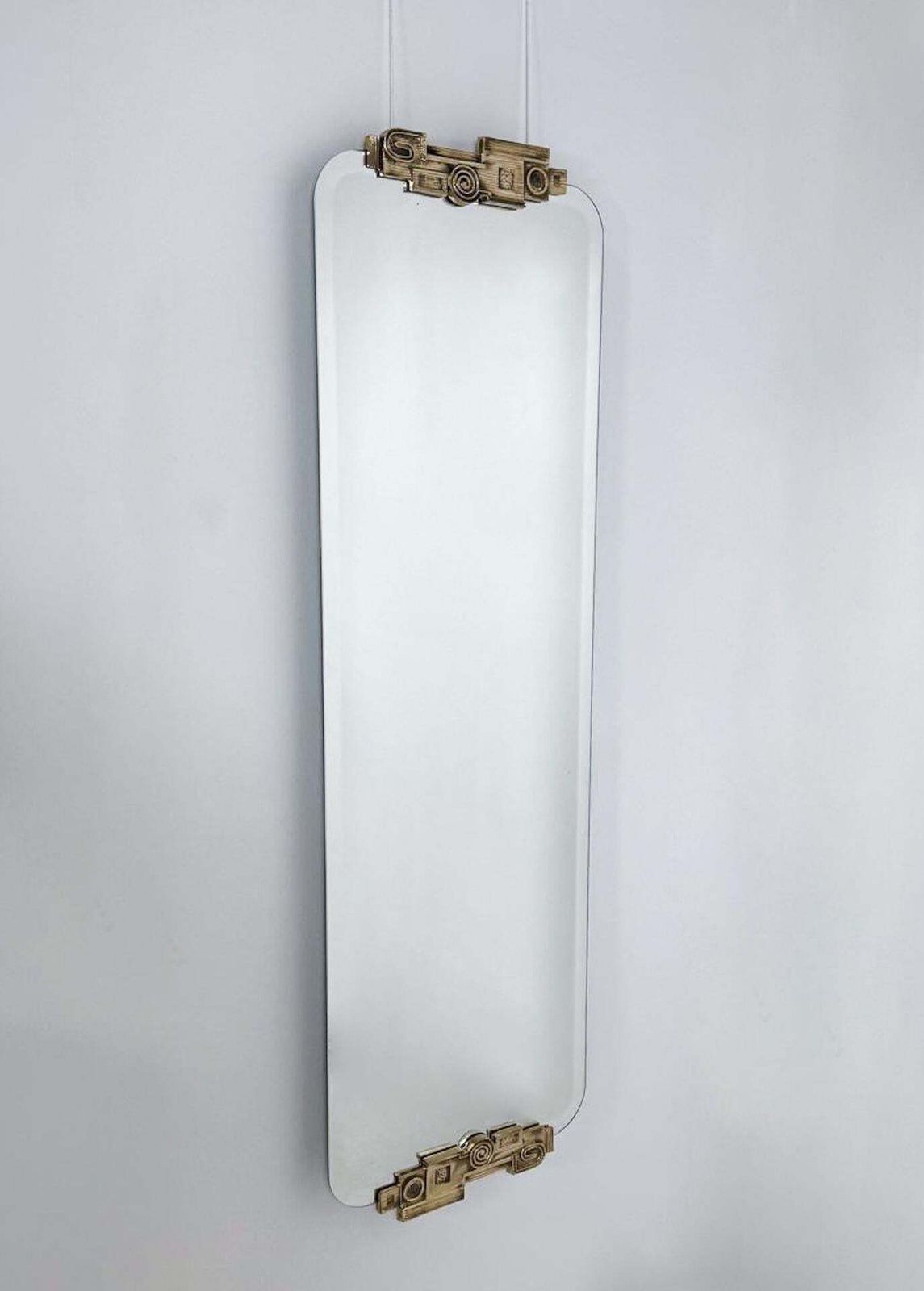 Italian Mirror In The Style Of Luciano Frigerio   1960s photo Home Decor
