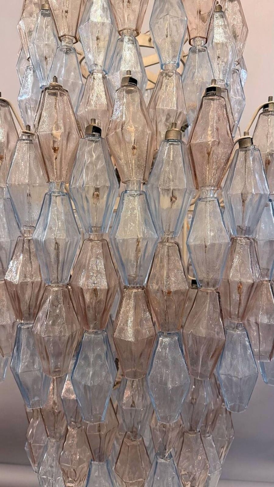Mid Century Murano Chandelier "Polyhedr" By Carlo Scarpa For Venini, Italy photo buy