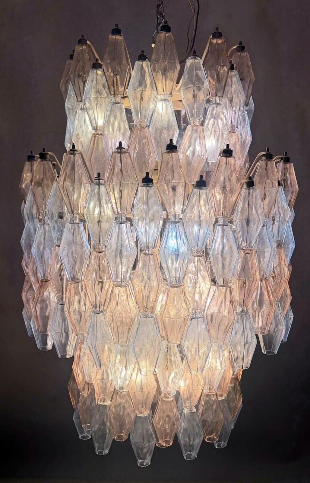 Mid Century Murano Chandelier "Polyhedr" By Carlo Scarpa For Venini, Italy photo vintage